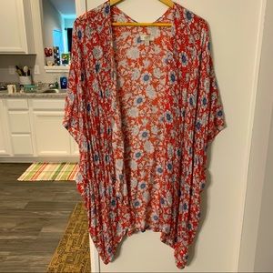 LOFT One-Size Flower Kimono